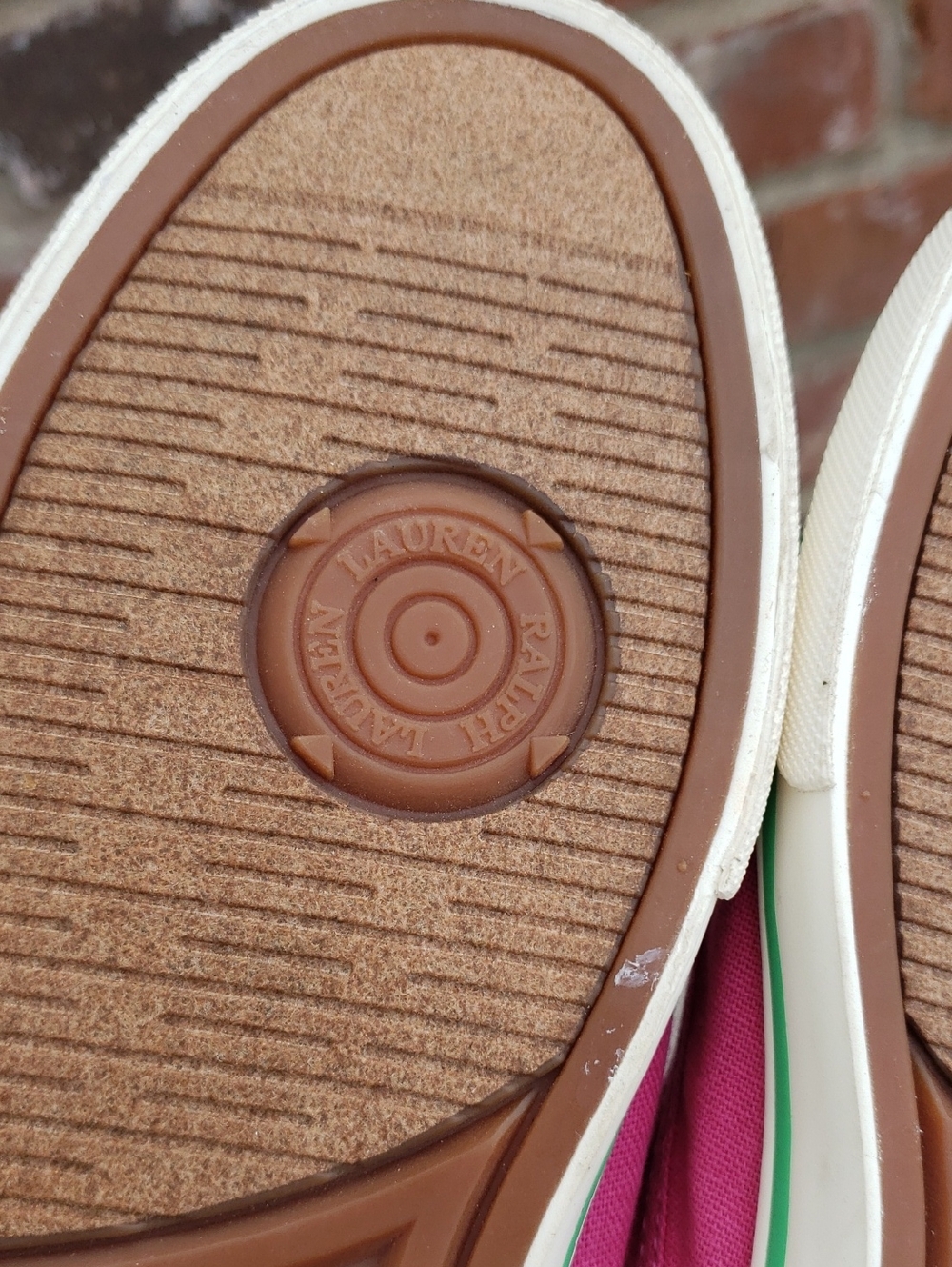 Lauren Ralph Lauren Janis Dragon Fly Embroidered Canvas Loafers Size 8 B Logo - Picture 15 of 15